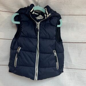 Boys Toddlers Navy Blue Puffer Vest Hood L.O.G.G. - Label of Graded Goods 3T-4T